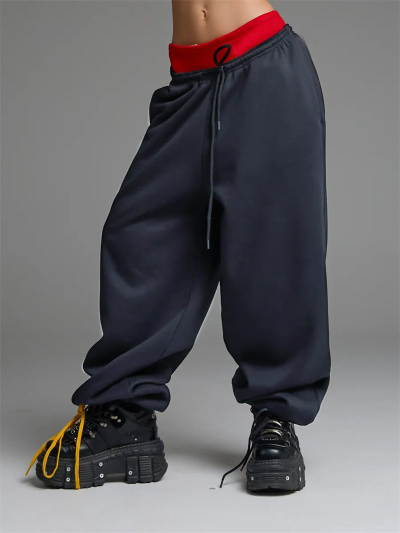 Pantalons de survêtement décontractés à jambe droite large