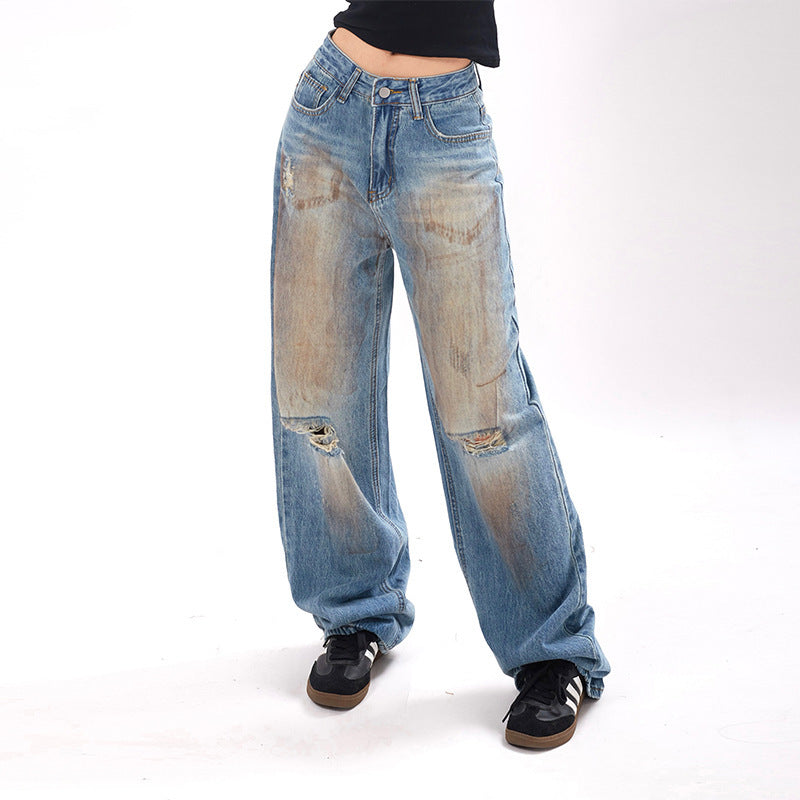 Jeans personnalisés et mode rétro américaine pour femmes