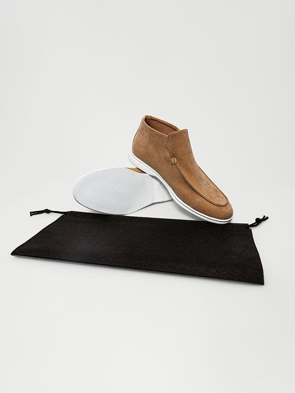 Mocassin haut marron d'argent ancien