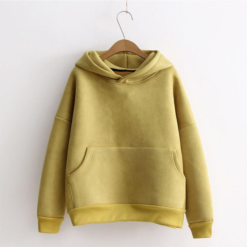 Sweat à capuche en daim