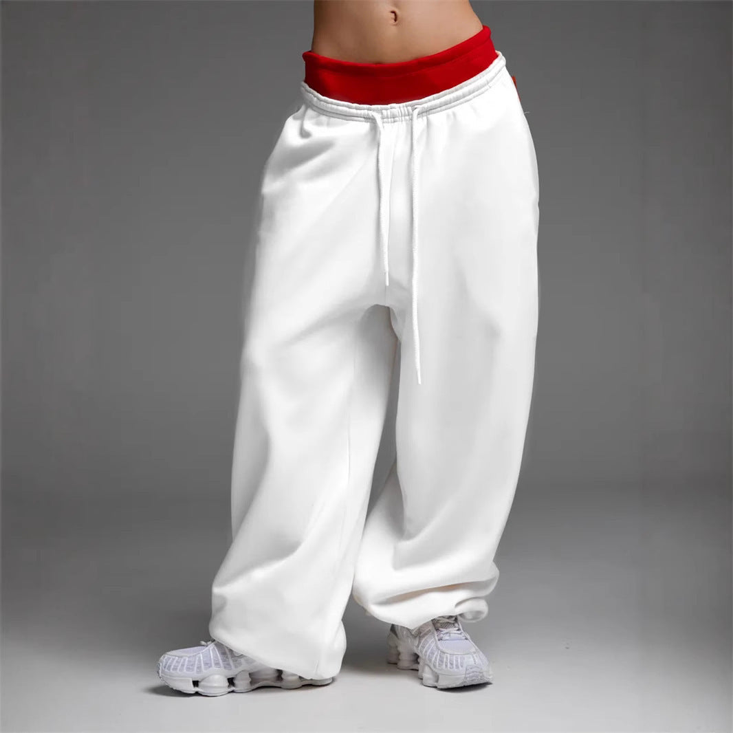 Pantalons de survêtement décontractés à jambe droite large