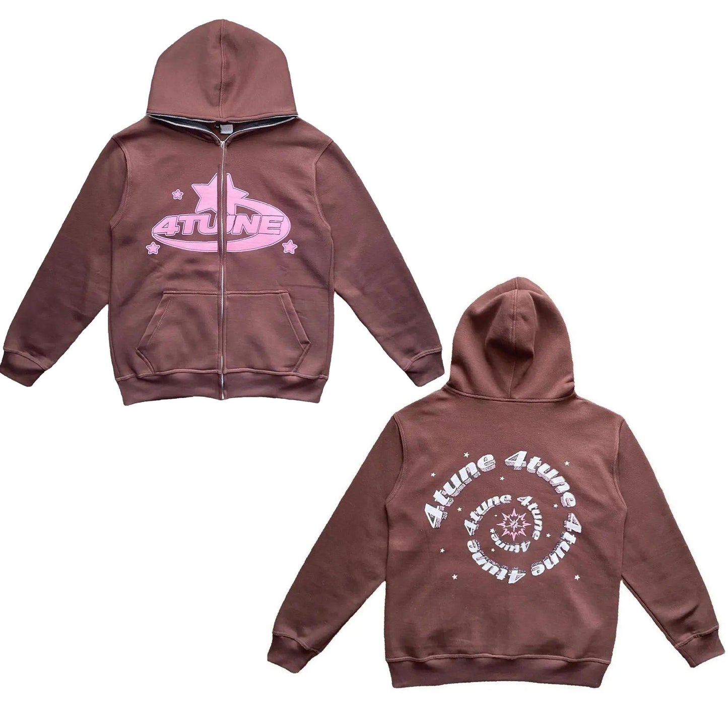 Sweat à capuche avec fermeture éclair sur le visage