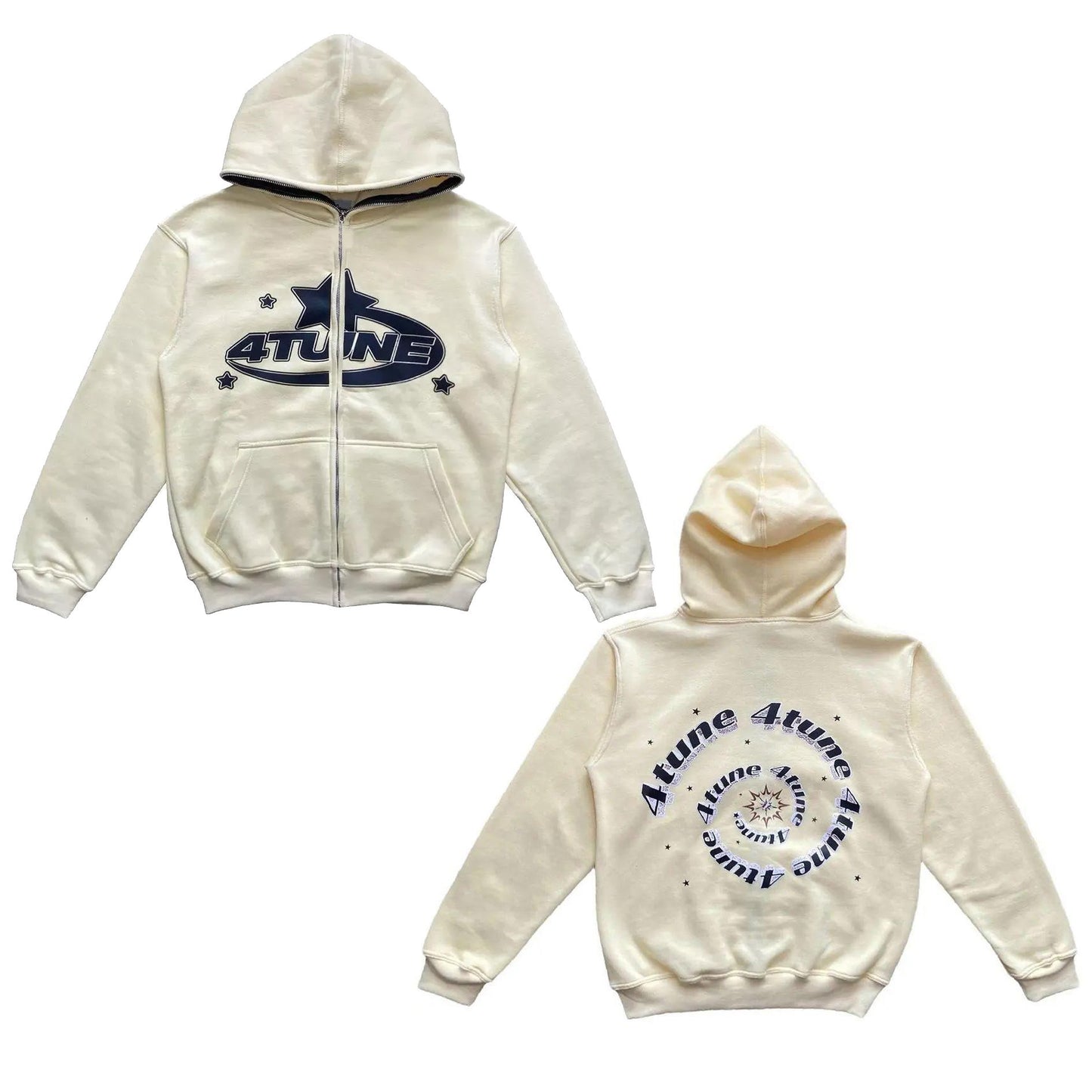 Sweat à capuche avec fermeture éclair sur le visage