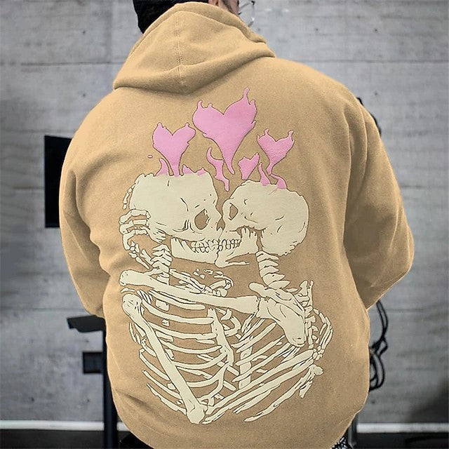 Sweat à capuche motif crâne