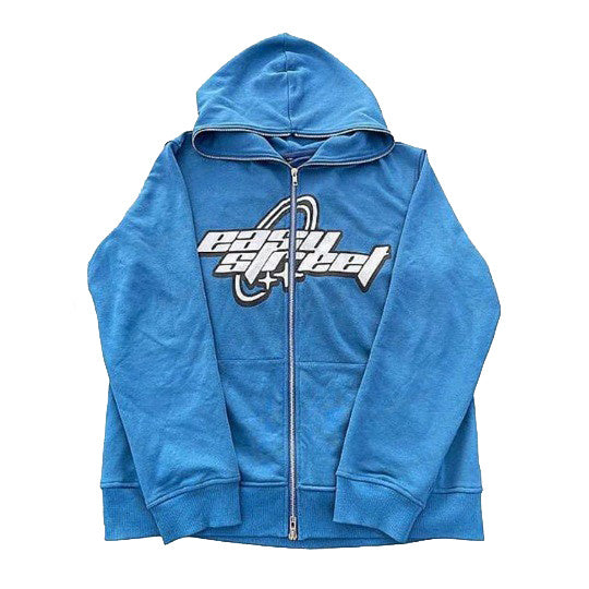 Sweat à capuche avec fermeture éclair sur le visage