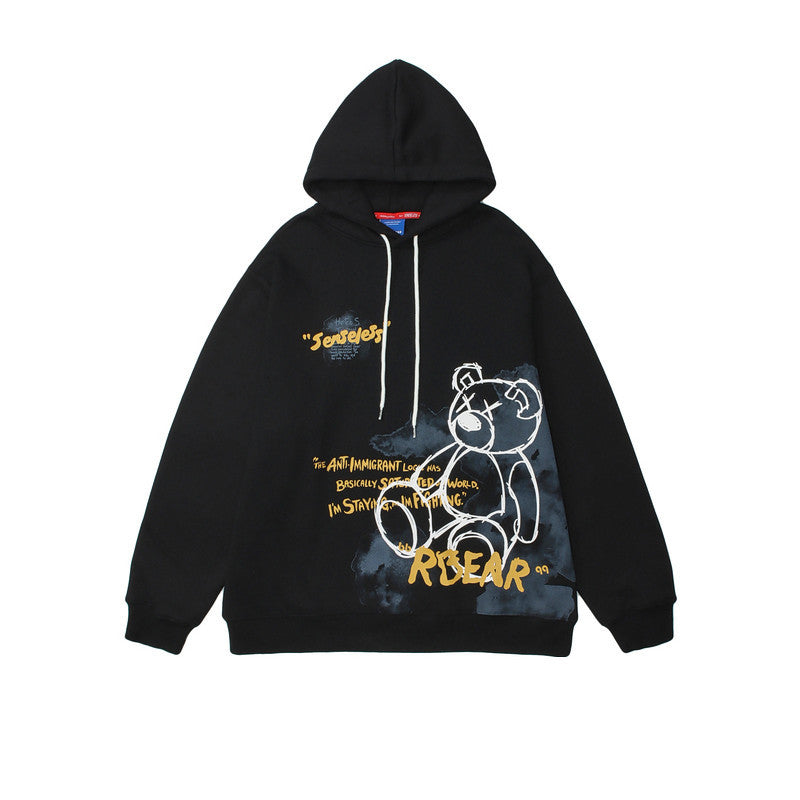 Sweat à capuche graphique Bear