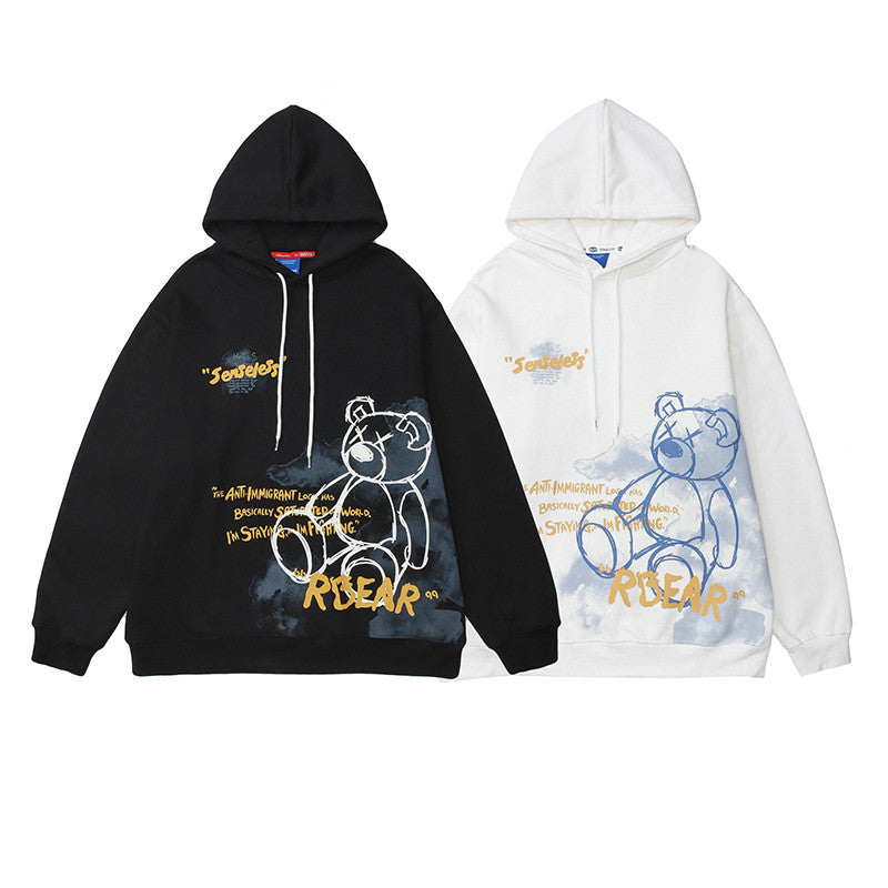 Sweat à capuche graphique Bear
