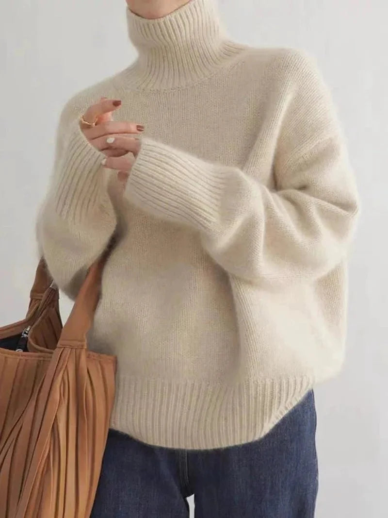 Cashmere Turtleneck Sweater for Women | SophiaGrace SOLANORDI Sweatshirts & Hoodies