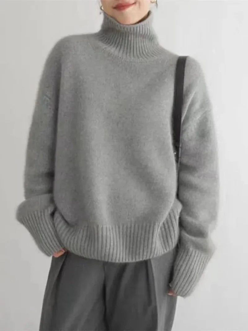 Cashmere Turtleneck Sweater for Women | SophiaGrace SOLANORDI Sweatshirts & Hoodies