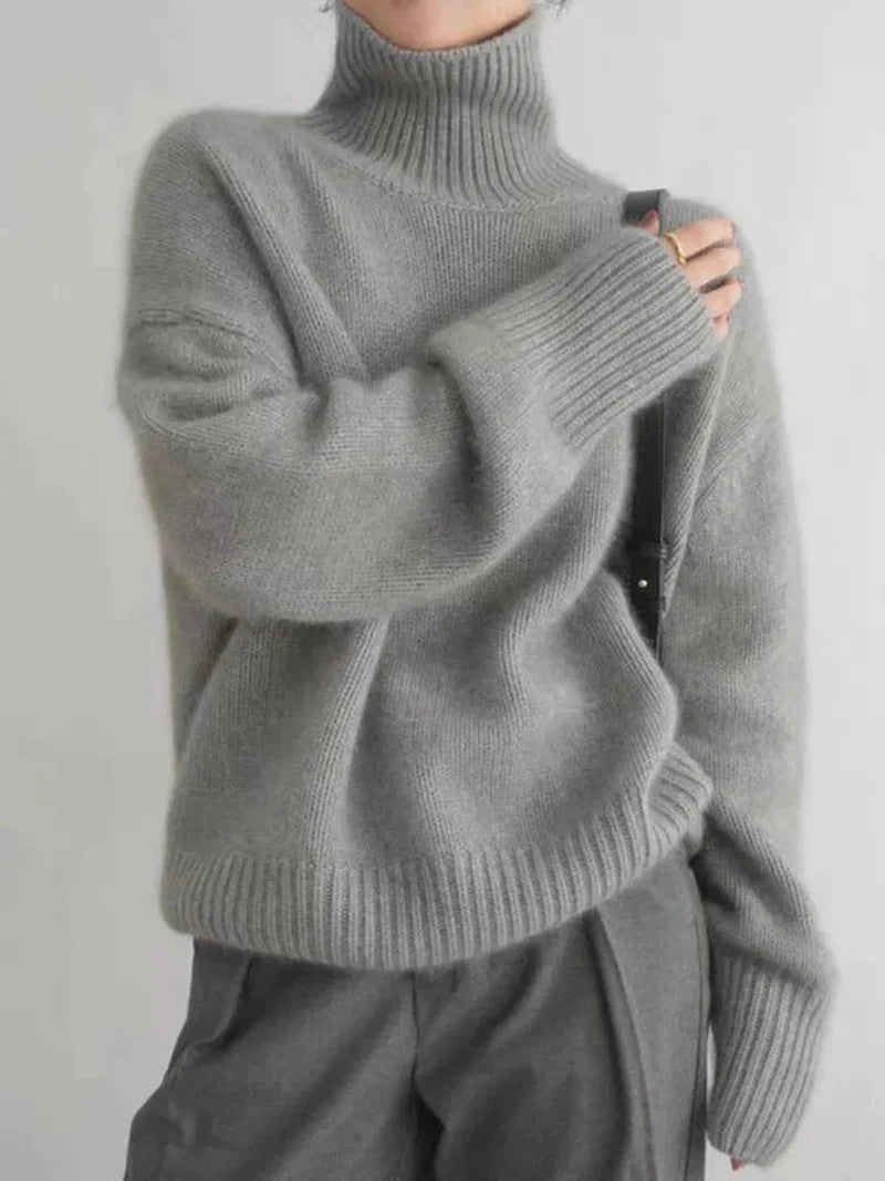 Cashmere Turtleneck Sweater for Women | SophiaGrace SOLANORDI Sweatshirts & Hoodies