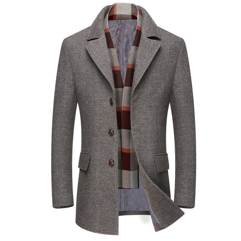 Classic men's wool coat | RAYAN SOLANORDI Winter Coat