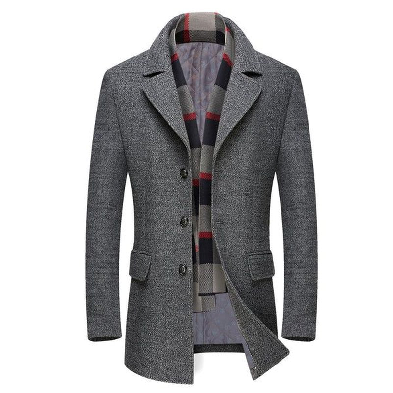 Classic men's wool coat | RAYAN SOLANORDI Winter Coat