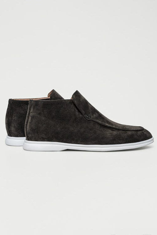 Mocassin haut gris foncé