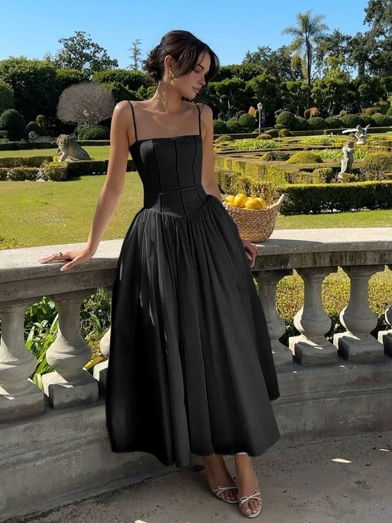 Elegant Midi Sleeveless Dress | Letizia SOLANORDI Dresses