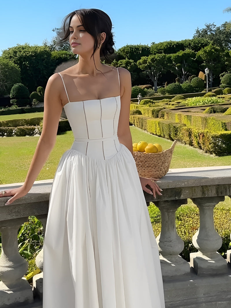 Elegant Midi Sleeveless Dress | Letizia SOLANORDI Dresses