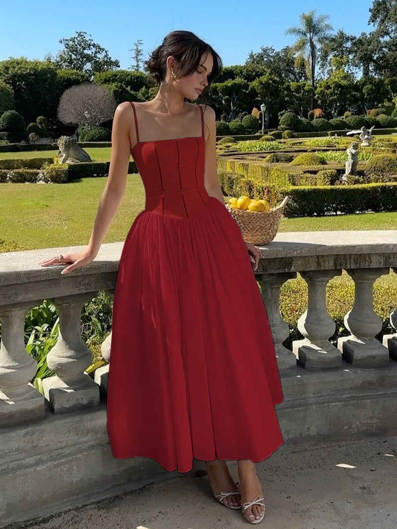 Elegant Midi Sleeveless Dress | Letizia SOLANORDI Dresses