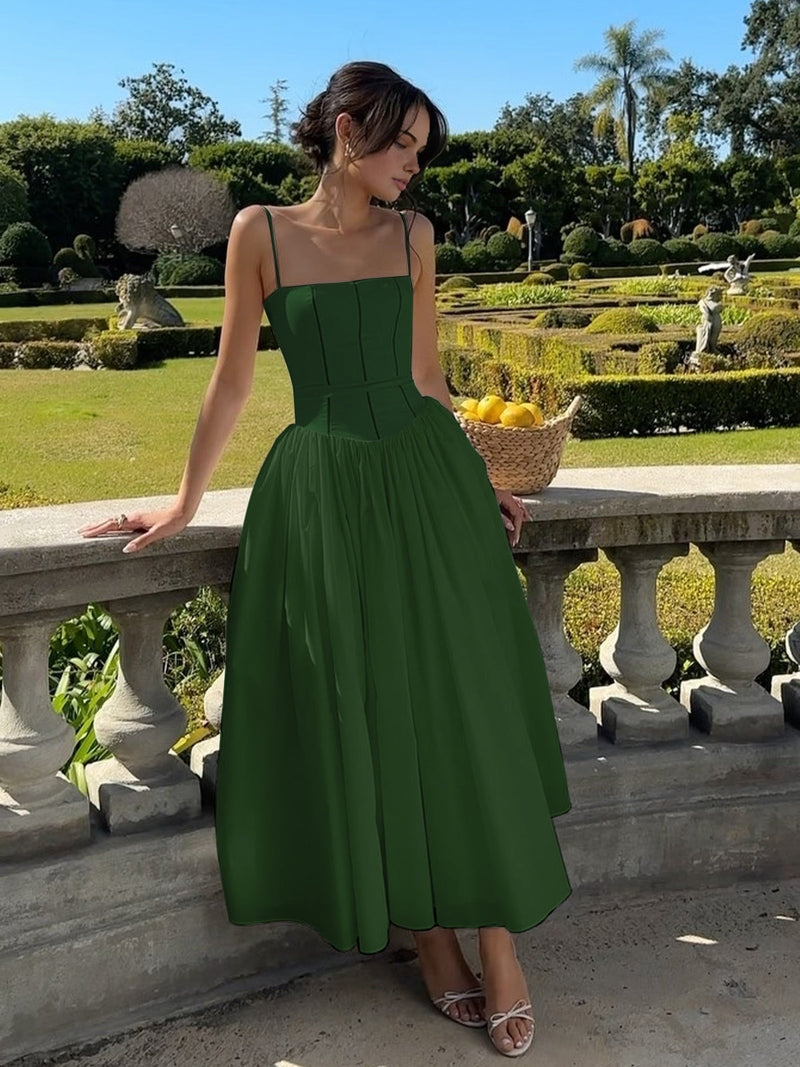 Elegant Midi Sleeveless Dress | Letizia SOLANORDI Dresses