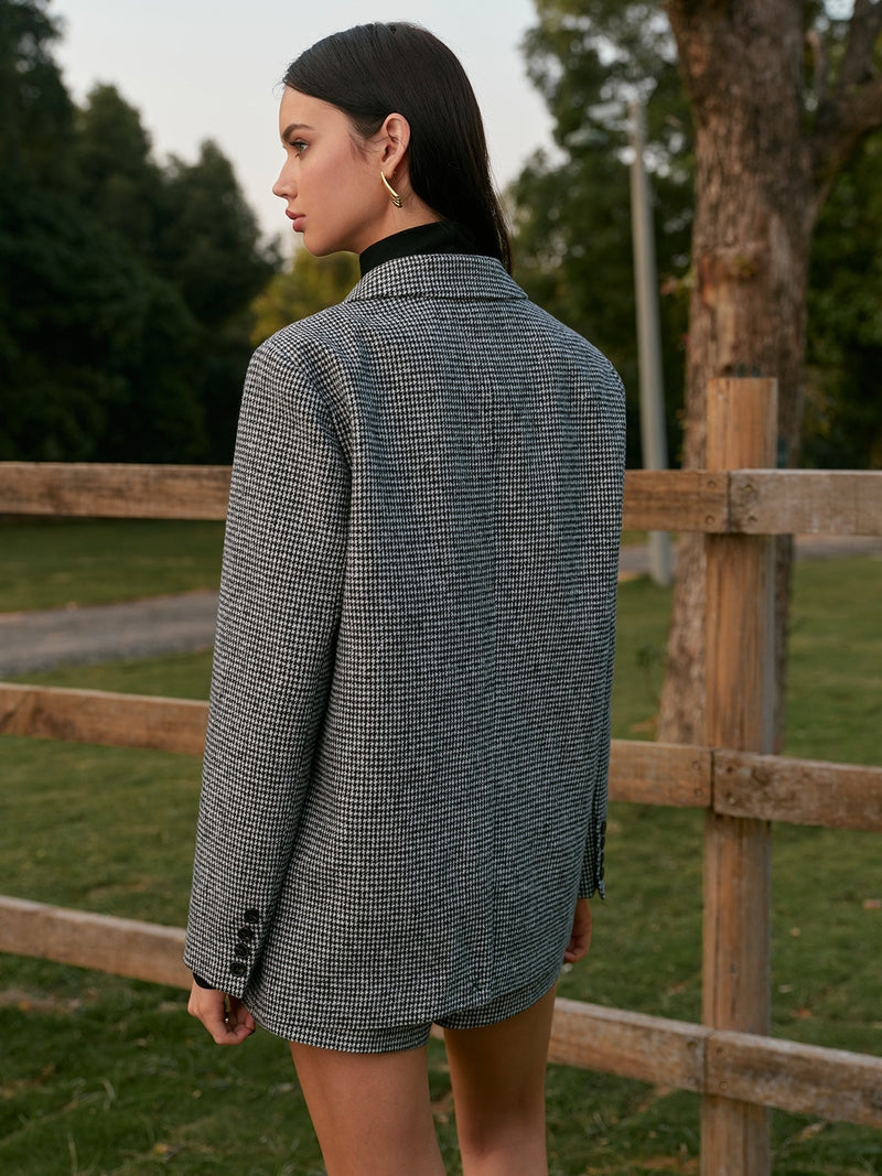 Blazer en tweed pied-de-poule | Maristel