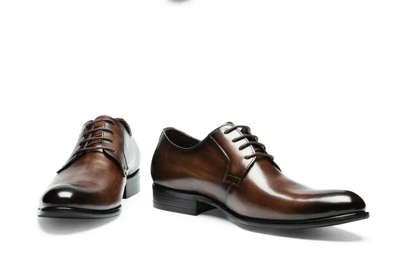 Italian Derby Lace-Up Leather Dress Shoes for Men | Ortwin SOLANORDI Shoes