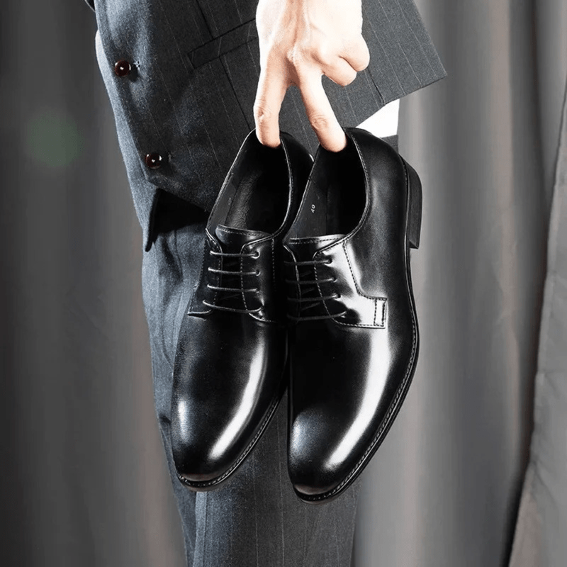 Italian Derby Lace-Up Leather Dress Shoes for Men | Ortwin SOLANORDI Shoes