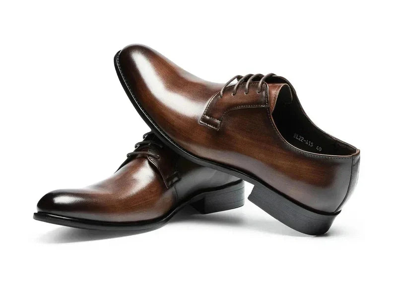 Italian Derby Lace-Up Leather Dress Shoes for Men | Ortwin SOLANORDI Shoes
