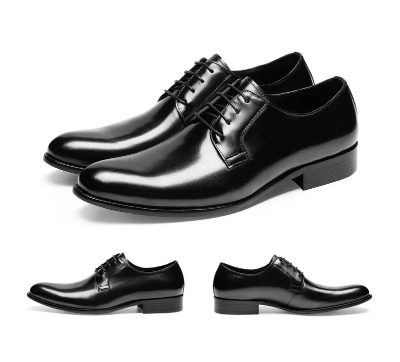 Italian Derby Lace-Up Leather Dress Shoes for Men | Ortwin SOLANORDI Shoes