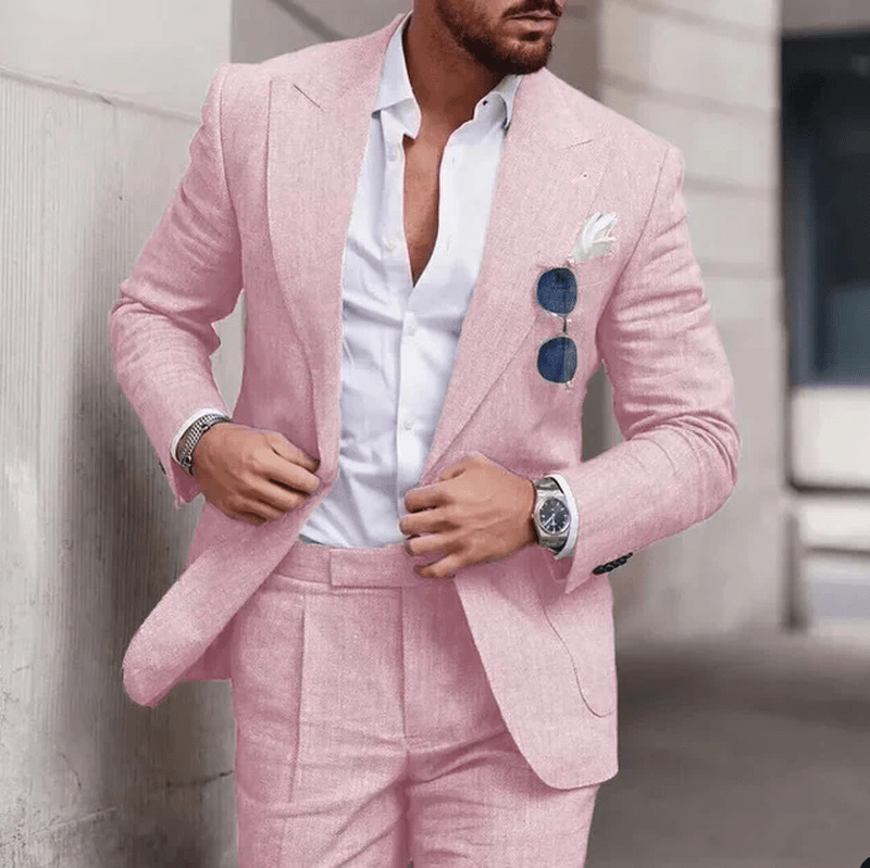 Linen Suits for Men with Two Buttons | Lenard SOLANORDI Suits