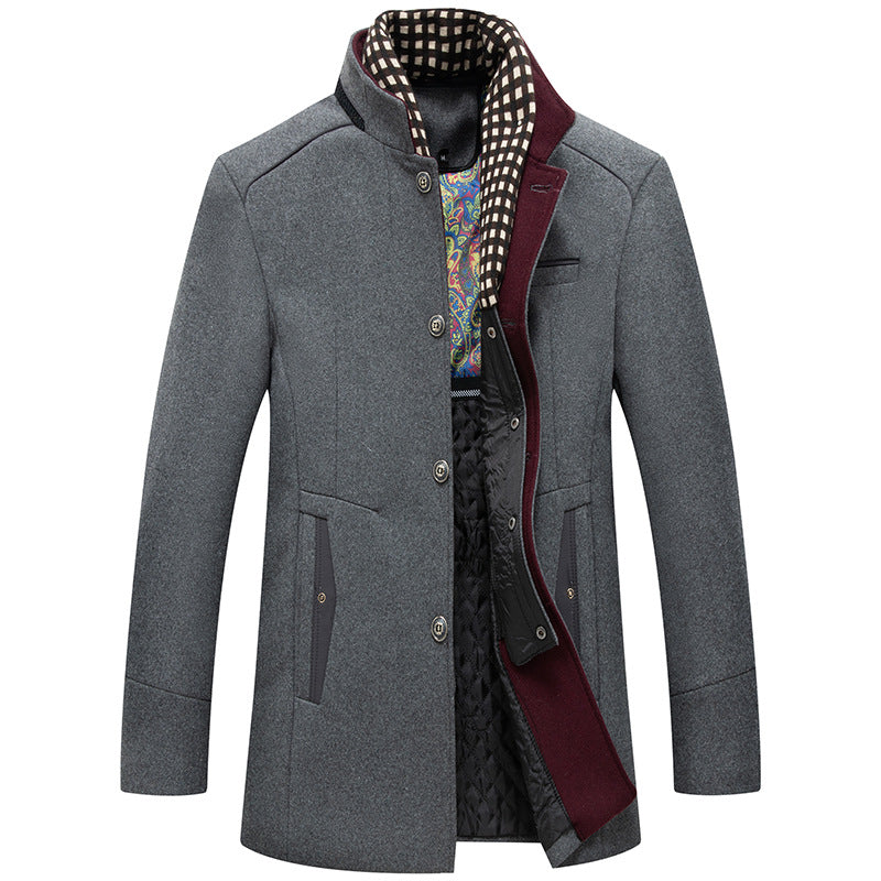 Long Men's Coat Made of Windproof Wool Fleece | Dieter SOLANORDI Jackets