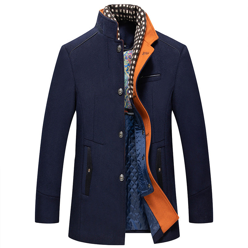 Long Men's Coat Made of Windproof Wool Fleece | Dieter SOLANORDI Jackets