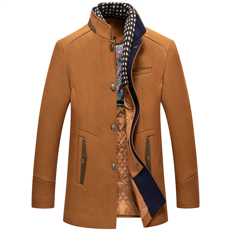 Long Men's Coat Made of Windproof Wool Fleece | Dieter SOLANORDI Jackets