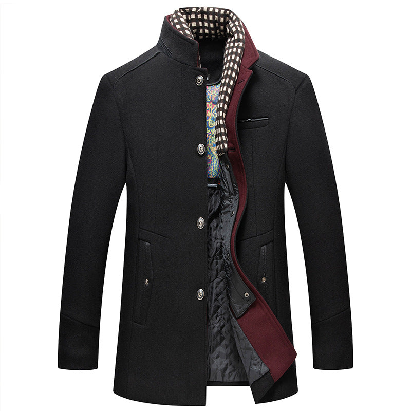 Long Men's Coat Made of Windproof Wool Fleece | Dieter SOLANORDI Jackets