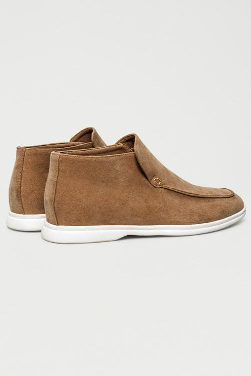 Mocassin haut marron d'argent ancien