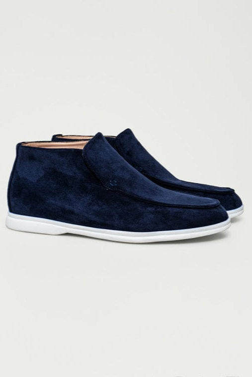 Mocassin bleu foncé élevé