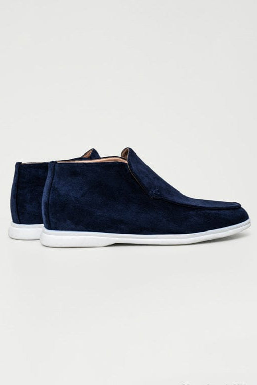 Mocassin bleu foncé élevé