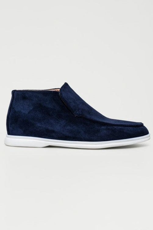 Mocassin bleu foncé élevé