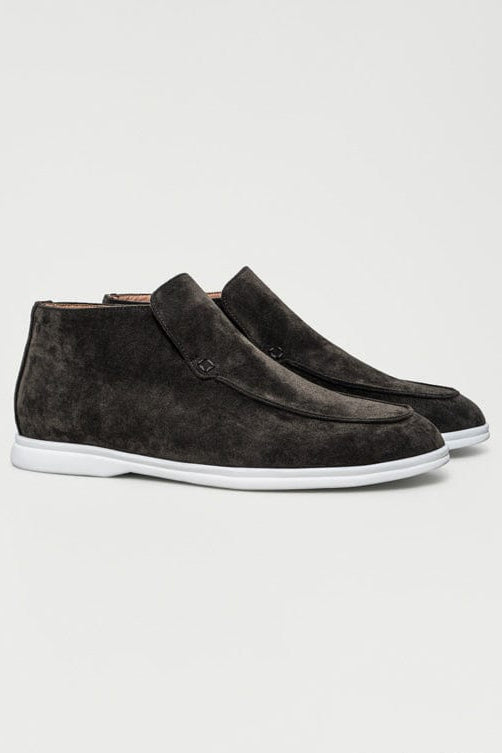 Mocassin haut gris foncé