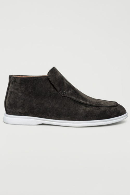 Mocassin haut gris foncé