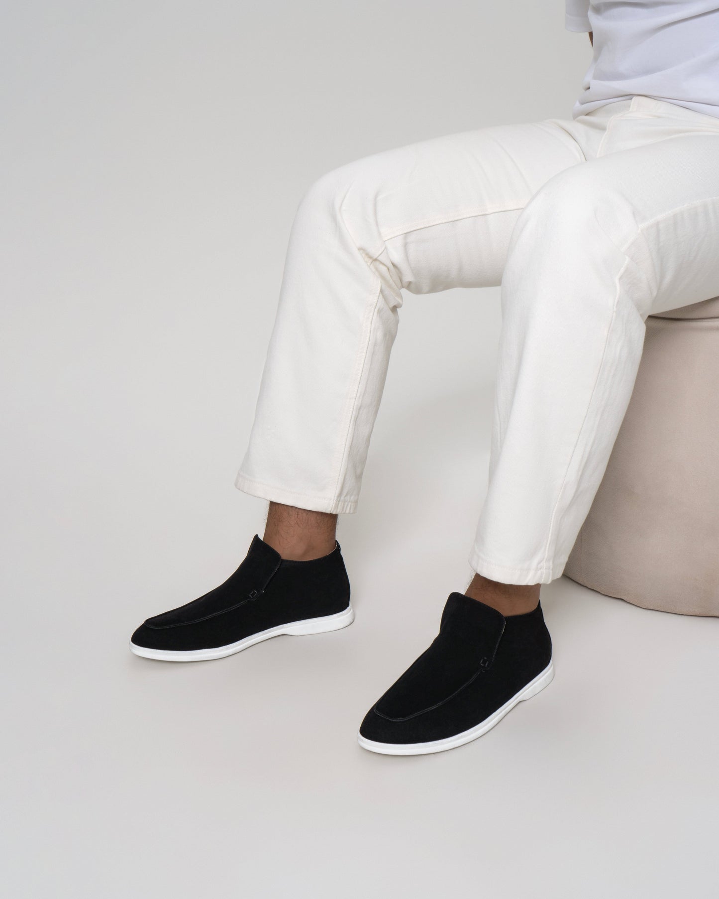 Mocassin Noir Haut
