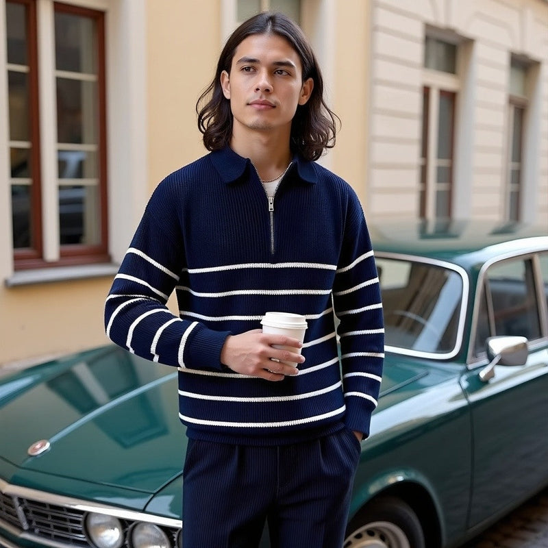 Old Money Quarter Zip Sweater | Nellin SOLANORDI Sweater