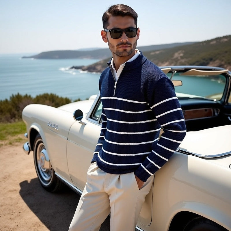 Old Money Quarter Zip Sweater | Nellin SOLANORDI Sweater