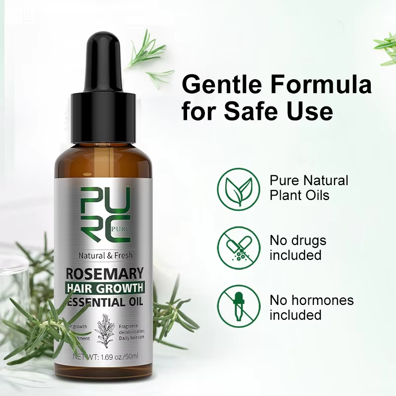 Huile essentielle de romarin pur | Votre traitement naturel à l'huile pour la croissance des cheveux