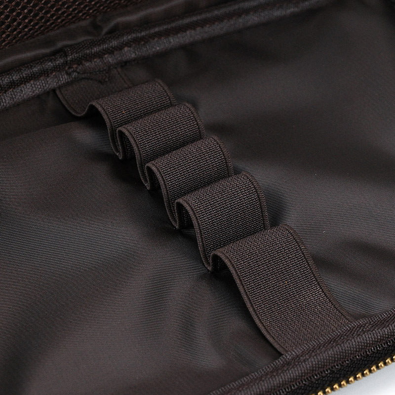 Premium Leather Travel Cosmetic Bag with Large Capacity | Manlius SOLANORDI Leather cosmetic bag