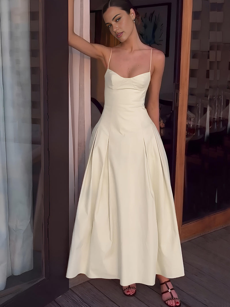 Romantic Pleated Maxi Dress | Alana SOLANORDI Dresses