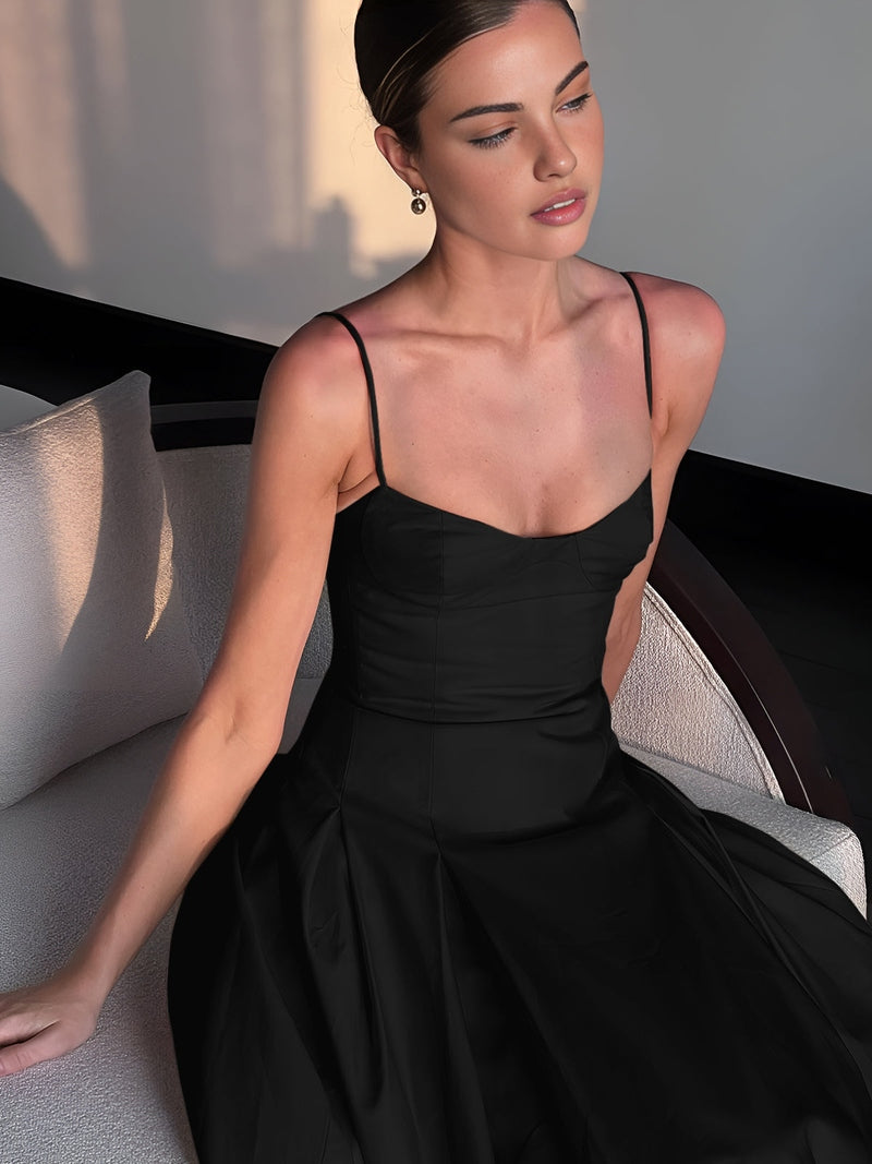 Robe maxi plissée romantique | Alana