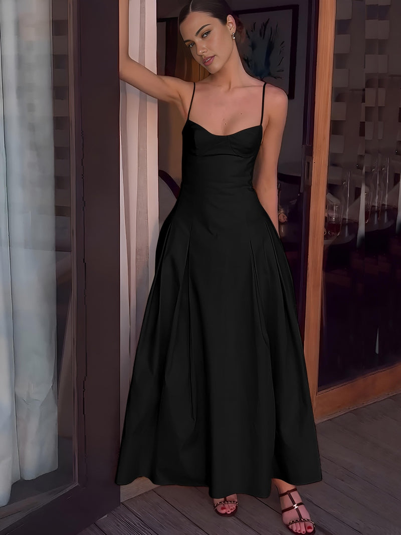Robe maxi plissée romantique | Alana