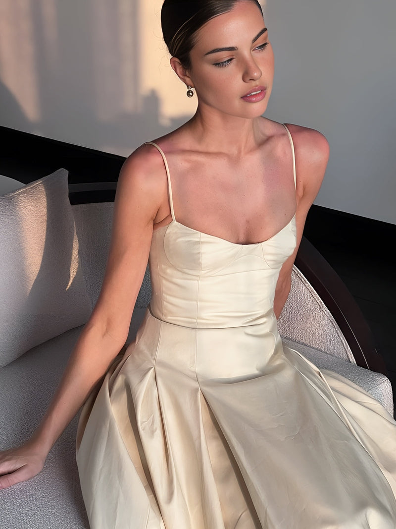 Romantic Pleated Maxi Dress | Alana SOLANORDI Dresses