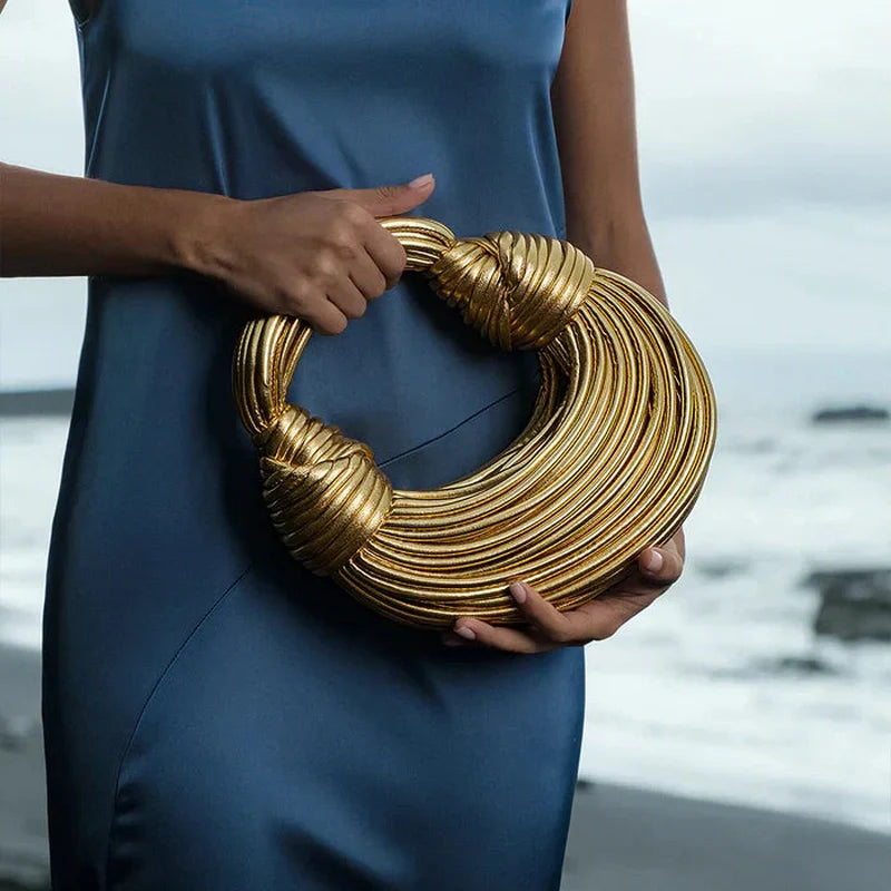 Stylish Handbag in Gold and Silver colors | Amala SOLANORDI Handbags