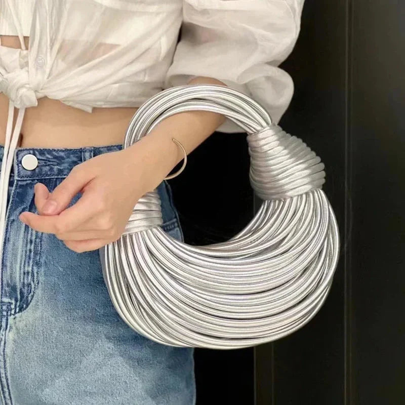 Stylish Handbag in Gold and Silver colors | Amala SOLANORDI Handbags