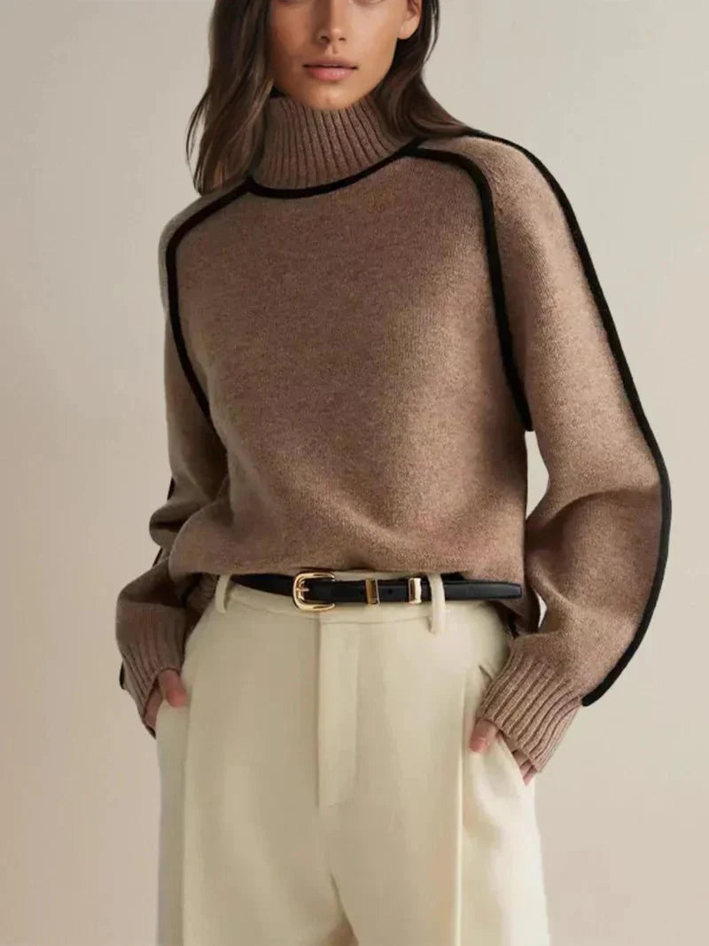 Timeless Women's Turtleneck Sweater | Isabelle SOLANORDI Pullover