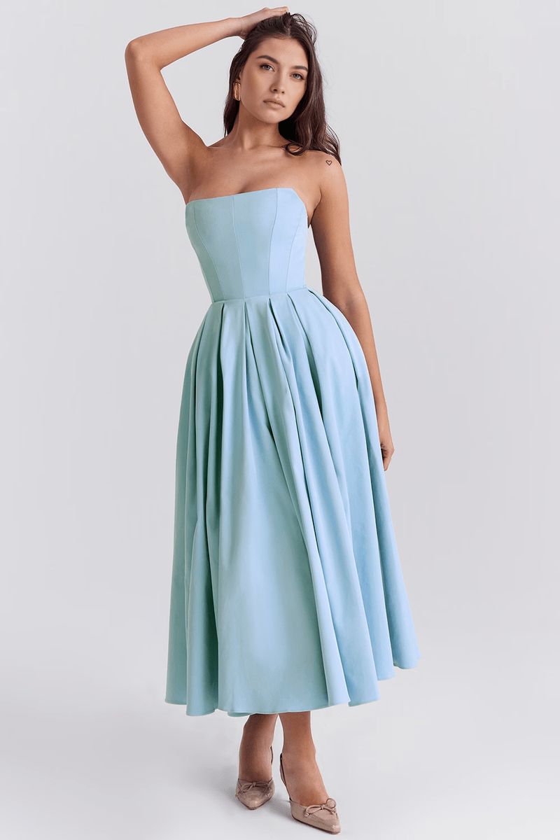 Trending Women's Dress 2025 – Corset Midi for Events and Romantic Evenings | Sofi SOLANORDI Dress Bustier